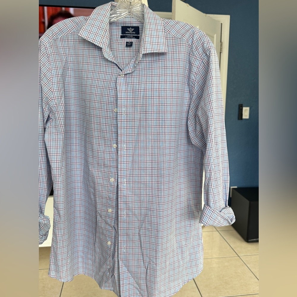 Dockers Men's Multicolor Plaid Button Down Shirt